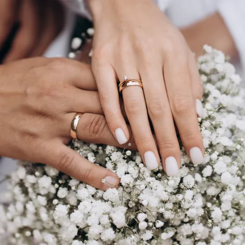 White wedding nails