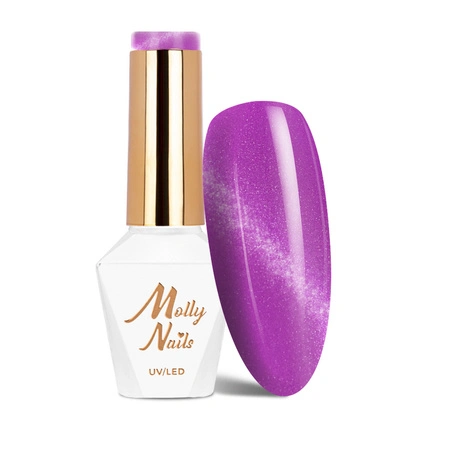 Purple cat-eye gel polish