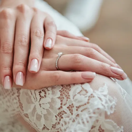 Baby boomer bridal manicure