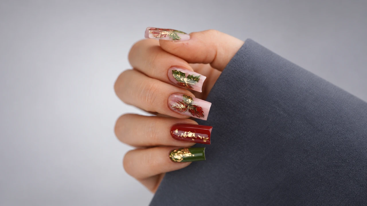 Floral and leaf nail art — blog post thumbnail
