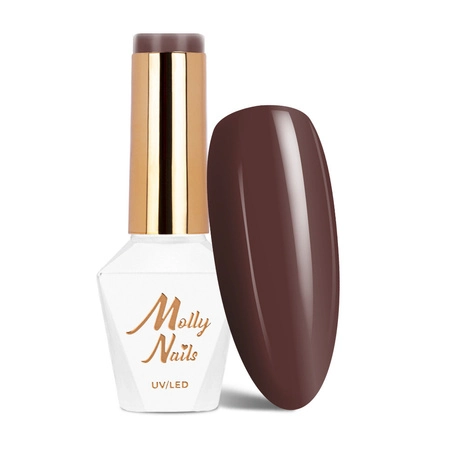 Gel polish in a warm toffee shade