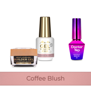 MollyNails PRO MATCH SYSTEM 2+1 Coffee Blush 2 Aufbau-Gele + Doctor Top 10 g