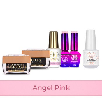 PRO MATCH SYSTEM 5+1 Angel Pink: 3 geles: Jelly&SelfLeveling;&Gel; en frasco + 2 bases + Doctor Top 15 g GRATIS