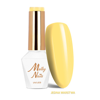 Sorbet No. 290 Lemon Cream LED/UV Gel Polish by MollyNails, HEMA/Di-HEMA Free, 8g