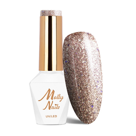 Гібридний лак MollyNails Queens Of Life High Fashion без HEMA/Di-HEMA, 8 г, № 35