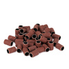 Manicure and pedicure caps, mandrels, abrasive tips, 6mm cylinder, 180 grit, AlleMed, brown, 50 pieces