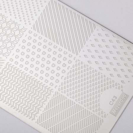 Plaque pour tampons à motifs Mezerdoo C43