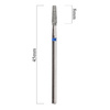 Set di frese diamantate coniche lunghe, blu, medie, 10 pezzi