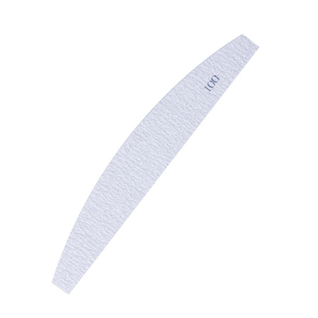 Replacement abrasive pads for metal file, crescent shape (zebra color), 100 grit, 10 pcs.