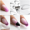 Gradient adhesive nail stickers/French/Ombre/French smile line, 23 pcs., black SD-1934