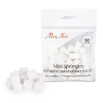 Set of mini sponges for ombre babyboomer nail art by MollyNails, 50 pieces
