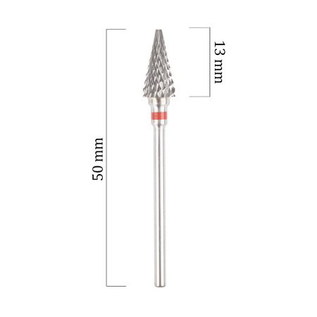 Fraise en carbure conique en forme de sapin pour enlever la matière, taille F, Large Cone ST 3/32, fine