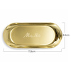 MollyNails Metall-Werkzeugablage, oval, goldfarben
