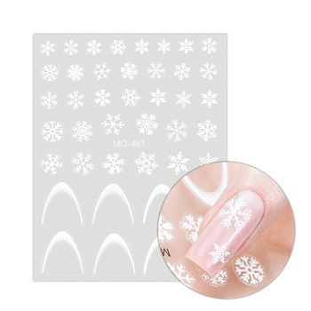 Self-adhesive Christmas nail stickers / French / French smile line MollyNails MO-461