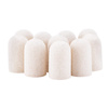 Pedicure caps 7 mm, 150 grit, 10 pcs, ABS Podo AlleMed, White