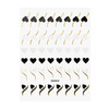 Самоклеючі наклейки на нігті у формі сердечок SWA04