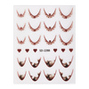 Selbstklebende 5D-Nagelaufkleber / French / Französische Smile-Linie, 20 Stück, braun, SD-2288