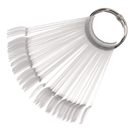 Almond tester template on a wheel for hybrid gel polishes and transparent powders, 50 pcs, matte