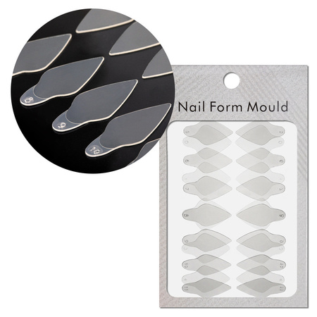Stampi autoadesivi in silicone per Dual Form a punta corta ST012-4 MollyLac, 24 pezzi