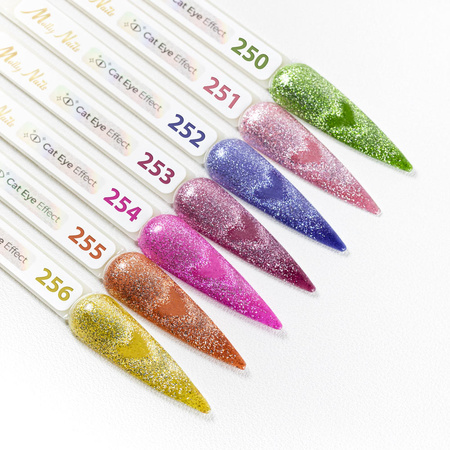 LED/UV-Gel-Nagellack Cat Eye Glacier Crush Nr. 255 Copper MollyNails HEMA/Di-HEMA-frei 8 g