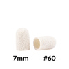 Capuchons pour pédicure 7 mm, gradation 60, 10 pièces, ABS, Podo AlleMed, blanc