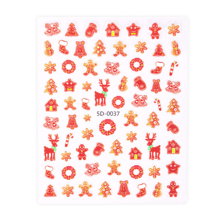 3D Self-Adhesive Christmas Nail Stickers 5D-0037