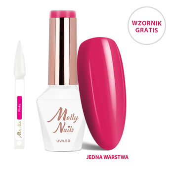 Vernis hybride LED/UV Gel Polish La Vie en Rouge n° 325 Sweet Romance MollyNails sans HEMA/Di-HEMA 8 g + nuancier « Pinks » OFFERT