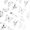 Water decals for nails, butterflies Y-052