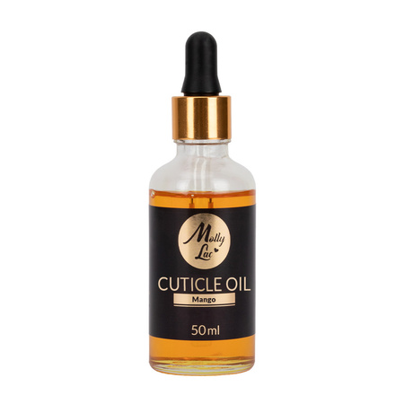 Huile pour cuticules et ongles avec compte-gouttes, parfum mangue, MollyLac, 50 ml