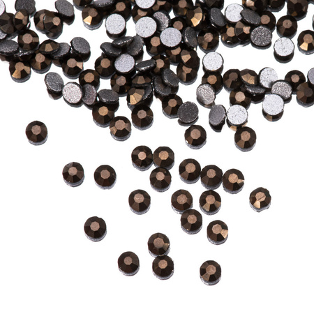 Strass para uñas de cristal SS3 Jet Hematite, aprox. 1440 unidades por paquete.