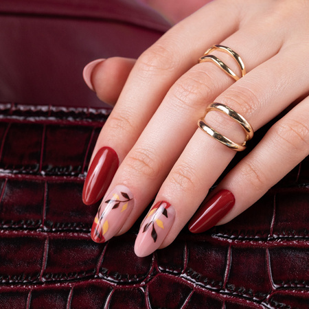 LED/UV-Gel-Nagellack „The Trend Edit“ Nr. 301 „Burgundy Edit“ von MollyNails, HEMA/Di-HEMA-frei, 8 g