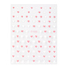 Dünne, selbstklebende Nagelsticker in Herzform F1188, rosa