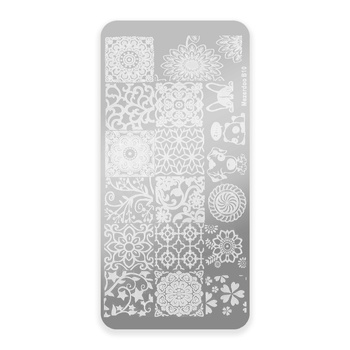 Stempelplatte mit Mezerdoo-Motiven B10