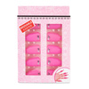 Clips for removing glitter from hybrid gel, pink, 10 pcs