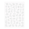 Dünne, selbstklebende Nagelsticker mit Blumenmotiv SO-281, weiß