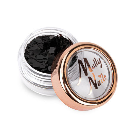 Decorazioni per unghie a forma di bicchierini neri MollyNails 2 g
