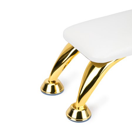 MollyNails White Manicure Rest with Gold Legs