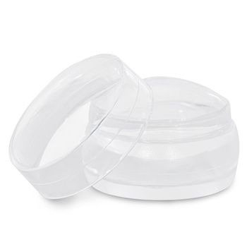 Timbro in silicone per targhette con cordino, 5x6,5 cm, con tappo protettivo e involucro ergonomico trasparente