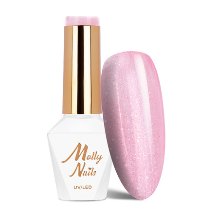 Гібридний лак MollyNails Winter Crystalize Petite Roses без HEMA/Di-HEMA, 8 г, № 222