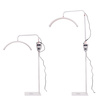 Lampe cosmétique LED à arc de 45 W, sur pied, sans ombre, blanche, HQ-U28