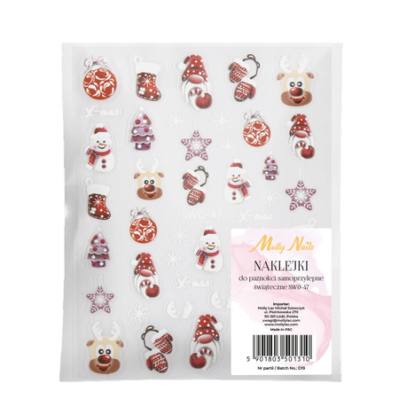 Autocollants pour ongles de Noël MollyNails SW0-47
