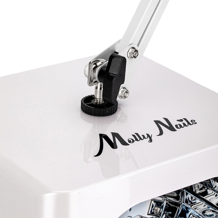 Lámpara UV/LED de 36 W MollyNails para pedicura con soporte, inalámbrica, blanca, modelo V10BAT