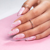Mleczna baza kauczukowa z różowo metalicznymi płatkami Flakes Rubber Base Milk&Pink MollyNails HEMA/Di-HEMA Free 10 gram