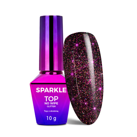 Top LED/UV no wipe glitter MollyNails Sparkle Top Picante 10g