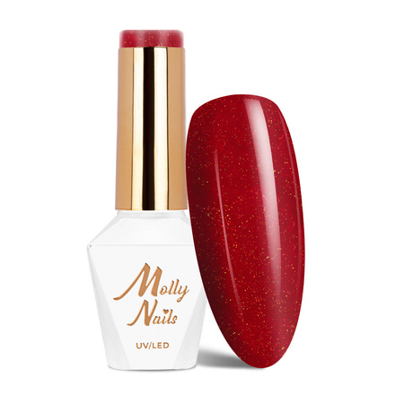 MollyNails Elite Women Russian Glitter HEMA/Di-HEMA Free Hybrid Nail Polish 8g No. 40