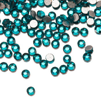 Strass pour ongles en verre SS3 Blue Zircon, environ 50 pièces.