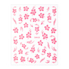 Autocollants pour ongles fins, fleurs autocollantes SWA20, rose clair