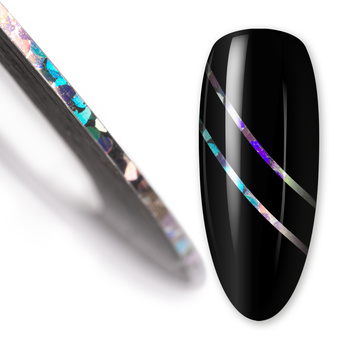 Nitka tasiemka do zdobień krążek laser silver Nr 7