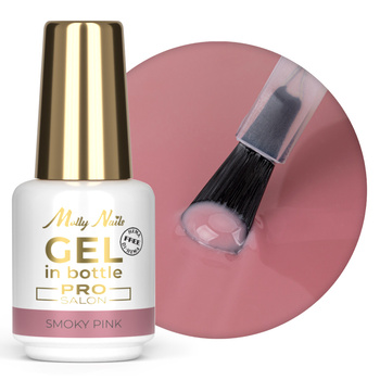 Gel polish in a bottle with a brush Gel in Bottle MollyNails Pro Salon Smoky Pink HEMA/Di-HEMA Free 15g
