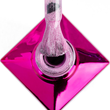 Vernis hybride phosphorescent « œil de chat » MollyLac Night Glowing One Caress, sans HEMA ni Di-HEMA, 10 g, n° 674